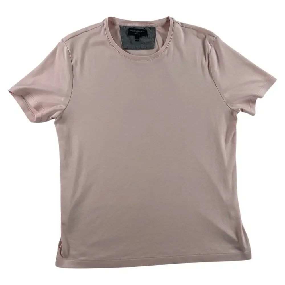 Banana Republic Mens Crewneck T-Shirt - Light Pink - Large